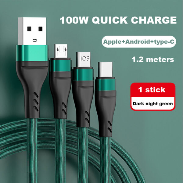 Platinum 6A fast charging three-in-one data cable